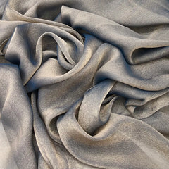 Teal Blue Wrinkle Organza Plain