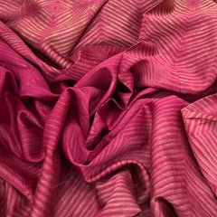 Pink Yellow Wave Chanderi Printed