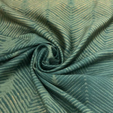 Green Yellow Wave Chanderi Printed