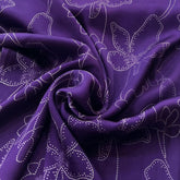 Purple Floral Modal Satin Printed