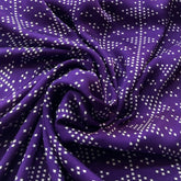 Purple Geometric Modal Satin Printed