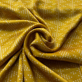 Yellow Geometric Modal Satin Printed
