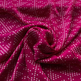 Hot Pink Geometric Modal Satin Printed