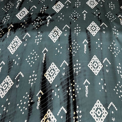 Pastel Green Tie Dye Modal Satin Printed