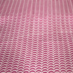 White Pink Wave Mul Cotton Printed
