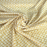 Light Yellow Abstract Mul Cotton Printed