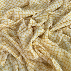 Light Yellow Abstract Mul Cotton Printed