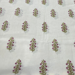 Off White Floral Mul Cotton Printed