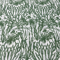 White Green Floral Jal Mul Cotton Printed