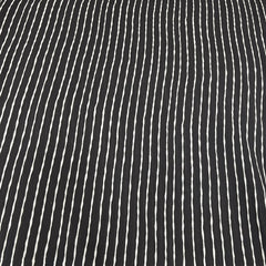 Black White Striped Mul Cotton Printed