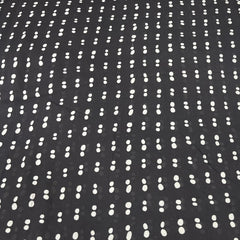 Black Dotted Mul Cotton Printed