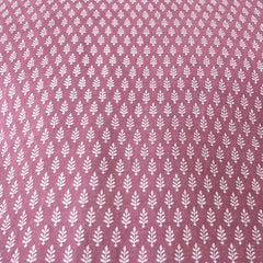 Nude Pink Leaf Block Pure Linen Printed