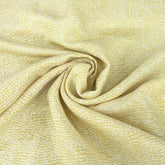 Pale Yellow Geometric Pure Linen Printed
