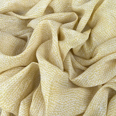 Pale Yellow Geometric Pure Linen Printed