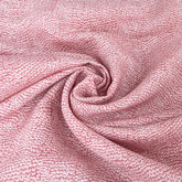 Peach Geometric Pure Linen Printed