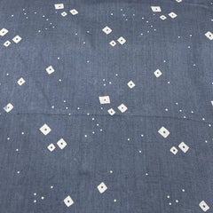 Grey Bandhani Pure Linen Printed