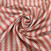 Orange Wave Pure Tussar Printed