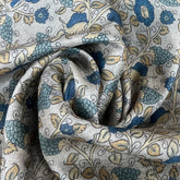 Light Grey Kalamkari Jal Pure Tussar Printed