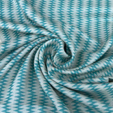 Sea Blue Wave Pure Tussar Printed