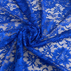 Royal Blue Indonesian Lace Fabric