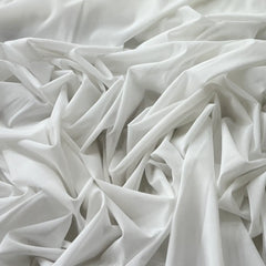White Lycra Net Stretch Plain