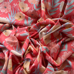 Pink Floral Lawn Cotton Printed