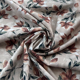 Light Beige Floral Lawn Cotton Printed