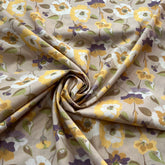 Beige Rosie Floral Lawn Cotton Printed