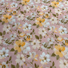 Baby Pink Rosie Floral Lawn Cotton Printed