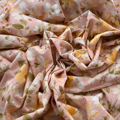 Baby Pink Rosie Floral Lawn Cotton Printed