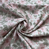 Light Pista Green Floral Lawn Cotton Printed