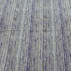 White Lavender Striped Cotton Printed