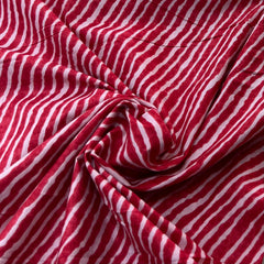 Red Leheriya Cotton Printed