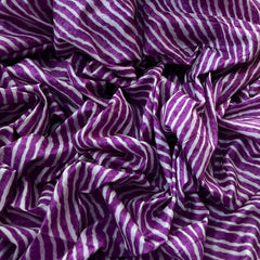 Purple Leheriya Cotton Printed