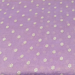 Lavender Sequins Butti Chanderi Silk Tissue Embroidery
