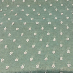 Sage Green Sequins Butti Chanderi Silk Tissue Embroidery