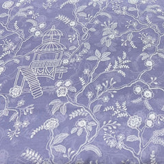 Light Purple Floral Jal Thread Mul Chanderi Embroidery
