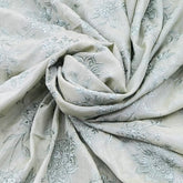 Light Green Floral Self Cotton Embroidery