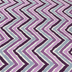 Light Purple Wave Design Cotton Printed