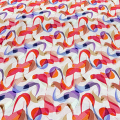 Pink/Purple Geometric Muslin Rayon Print