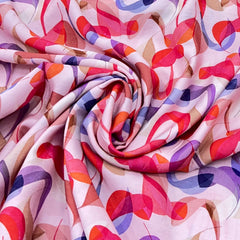 Pink/Purple Geometric Muslin Rayon Print