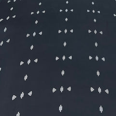 Black Geometric Modal Satin Print