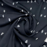 Black Geometric Modal Satin Print