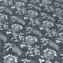 Mousse Grey Floral Linen Printed