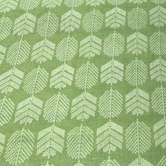 Light Parrot Green Geometric Linen Printed