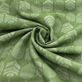 Light Parrot Green Geometric Linen Printed