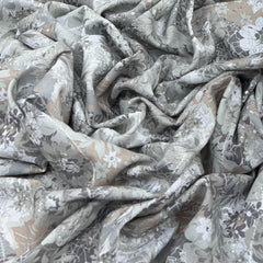 Grey Ballard Design Printed Linen Embroidery