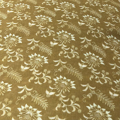 Dijon Yellow Jal Floral Linen Printed