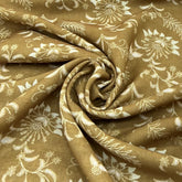 Dijon Yellow Jal Floral Linen Printed