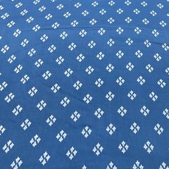 Faded Blue Zig Zag Mul Mul Satin Print